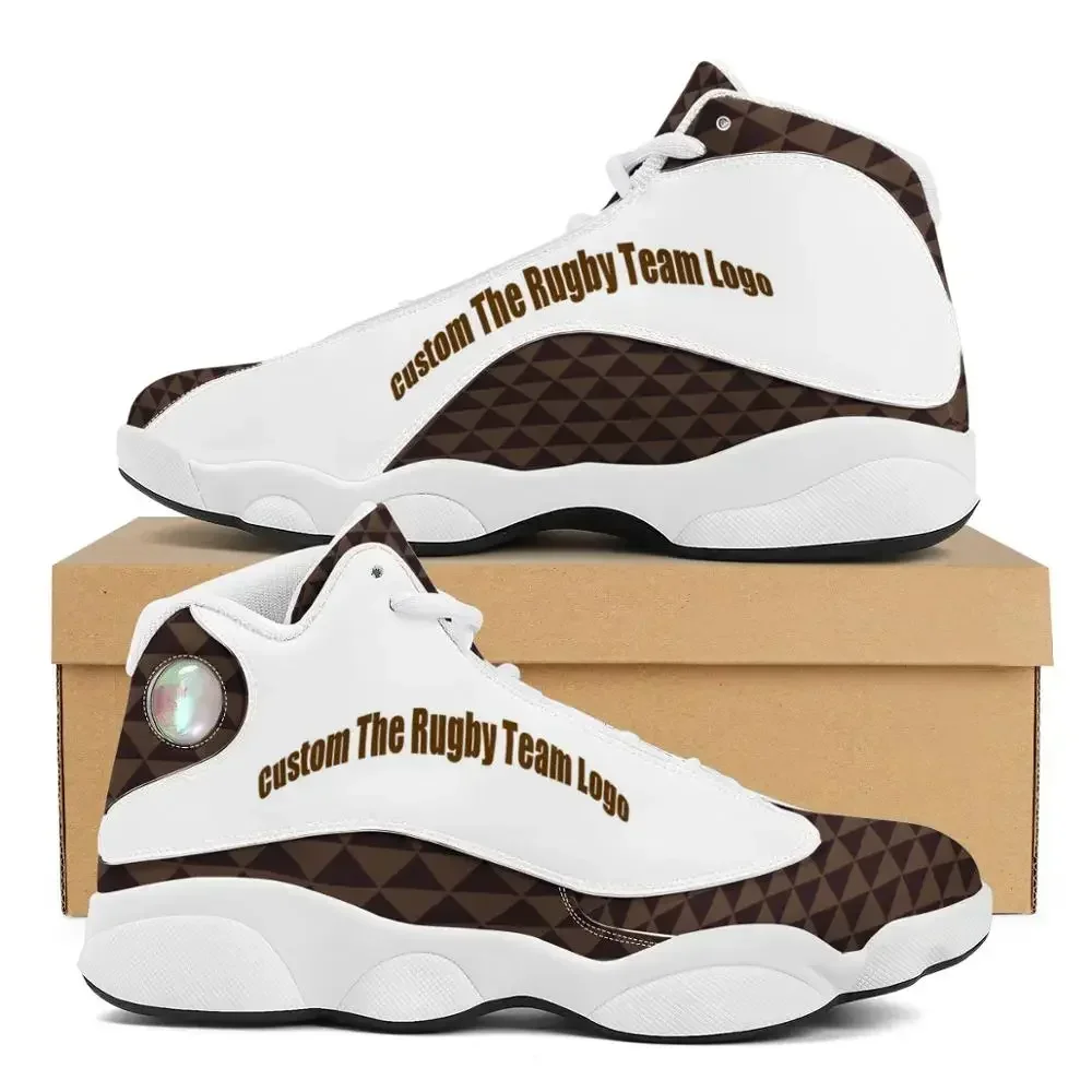 

New Design Polynesian Samoan Tribal Style Boy Sneakers Running Shoes Custom Ball Sports Team Logo Men's Basketball Sports Shoes
