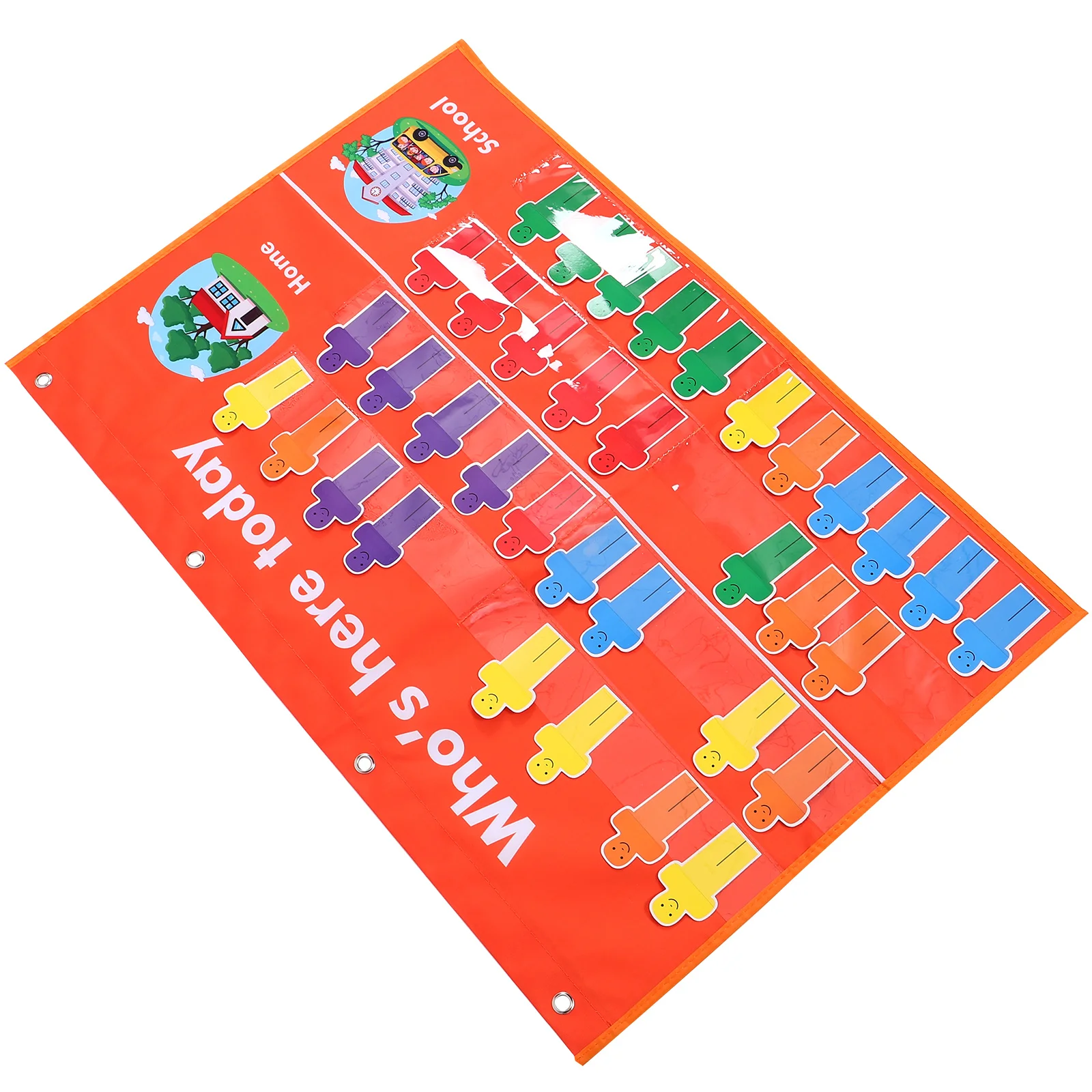 

Attendance Bag Storage Pocket Chart for Classroom Decorate Preschool Polyester Cloth Job Students