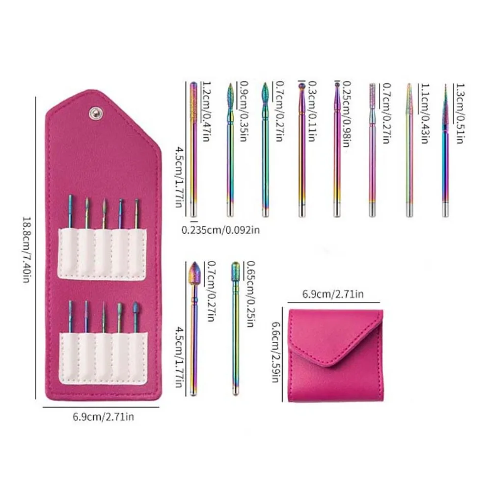10 stks/set Gel Verwijderen Polijsten Cuticle Nail Polijsten Hoofd Elektrische Nail Grinder Accessoires Nagel Polijsten Slijpen Heads