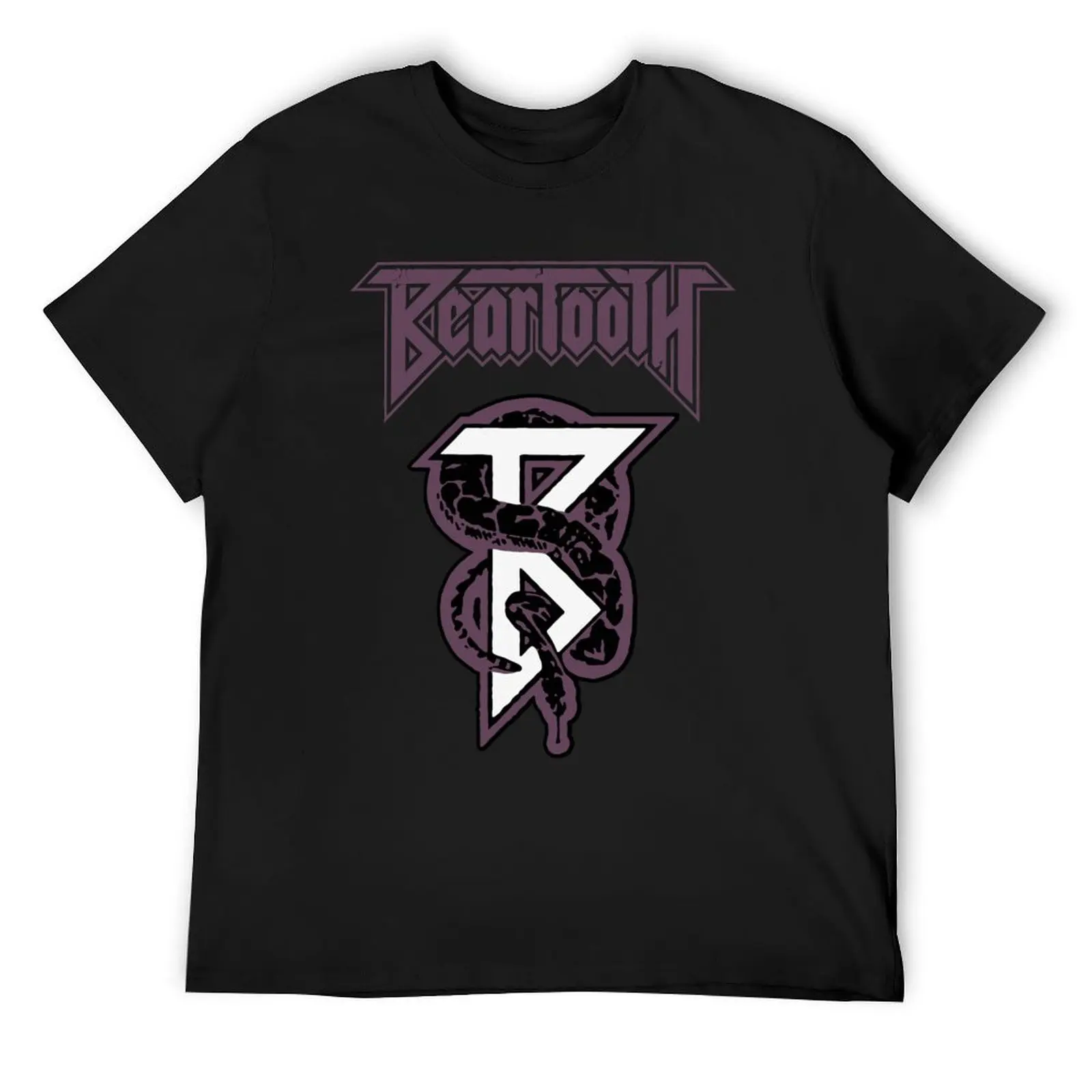 beartooth-snake-logo-png- 4 ular ungu comel T-Shirt customs shirts graphic sweat Men's cotton t-shirt