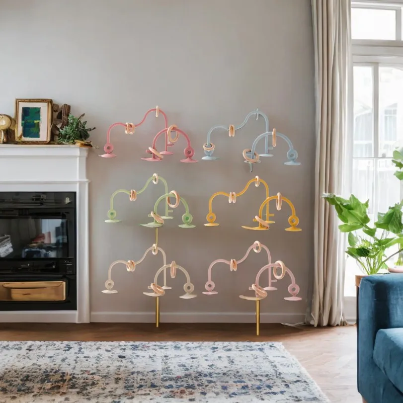 Giocattolo per bambini Giocattoli educativi in silicone Giocattolo Montessori per neonati Pista per dentizione Labirinto Montagne russe in legno Perline Accessorio per bambini Massaggiagengive