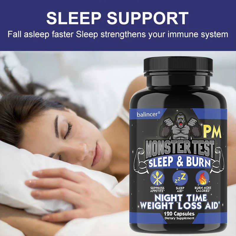 Nighttime Fat Burning Supplement - with Natural Plant Extracts & Magnesium, Zinc, Weight Management, Unisex