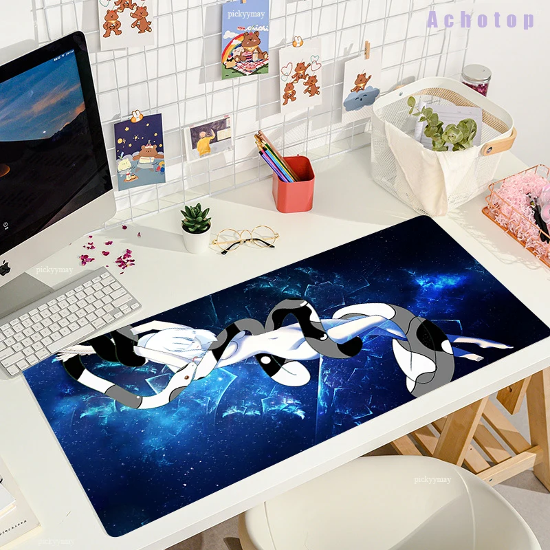 

Black and White Large Mat Company Mouse Pad Big Gamer Mousepad 80x30 Rubber Keyboard Mats Kawaii Desk Pad Table Carpet Mausepad