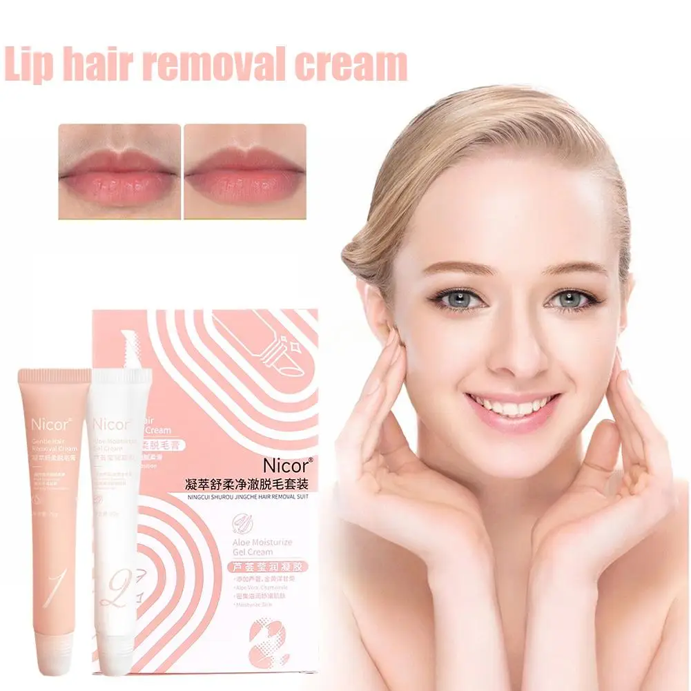 20g Lip Hair Removal Cream For Men And Women Lip Care Cosmetic Hair Removal Gentle Repair Lotion K2W0