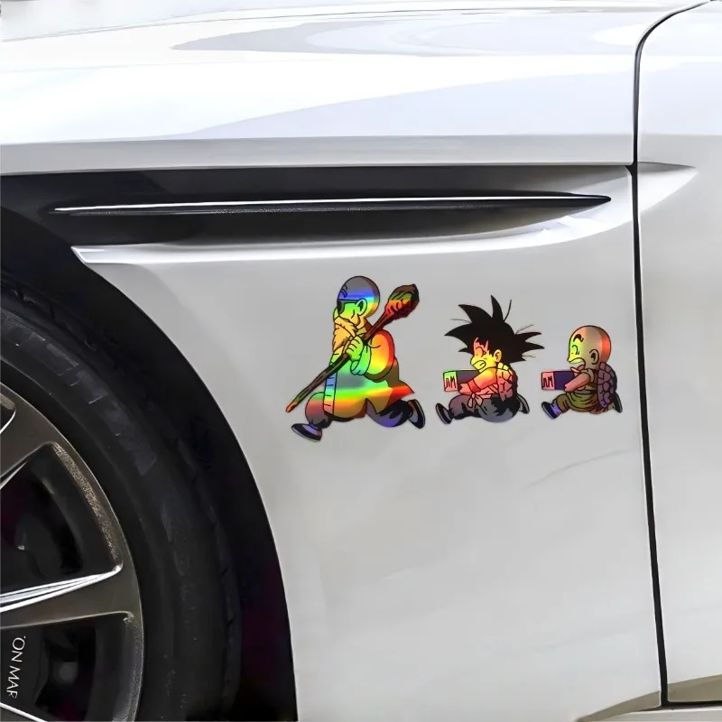 Dragon Ball Laser Car Funny Sticker Reflective Waterproof  Decals for Car Bumper Windows Motorcycle Laptop Walls Car Accessories