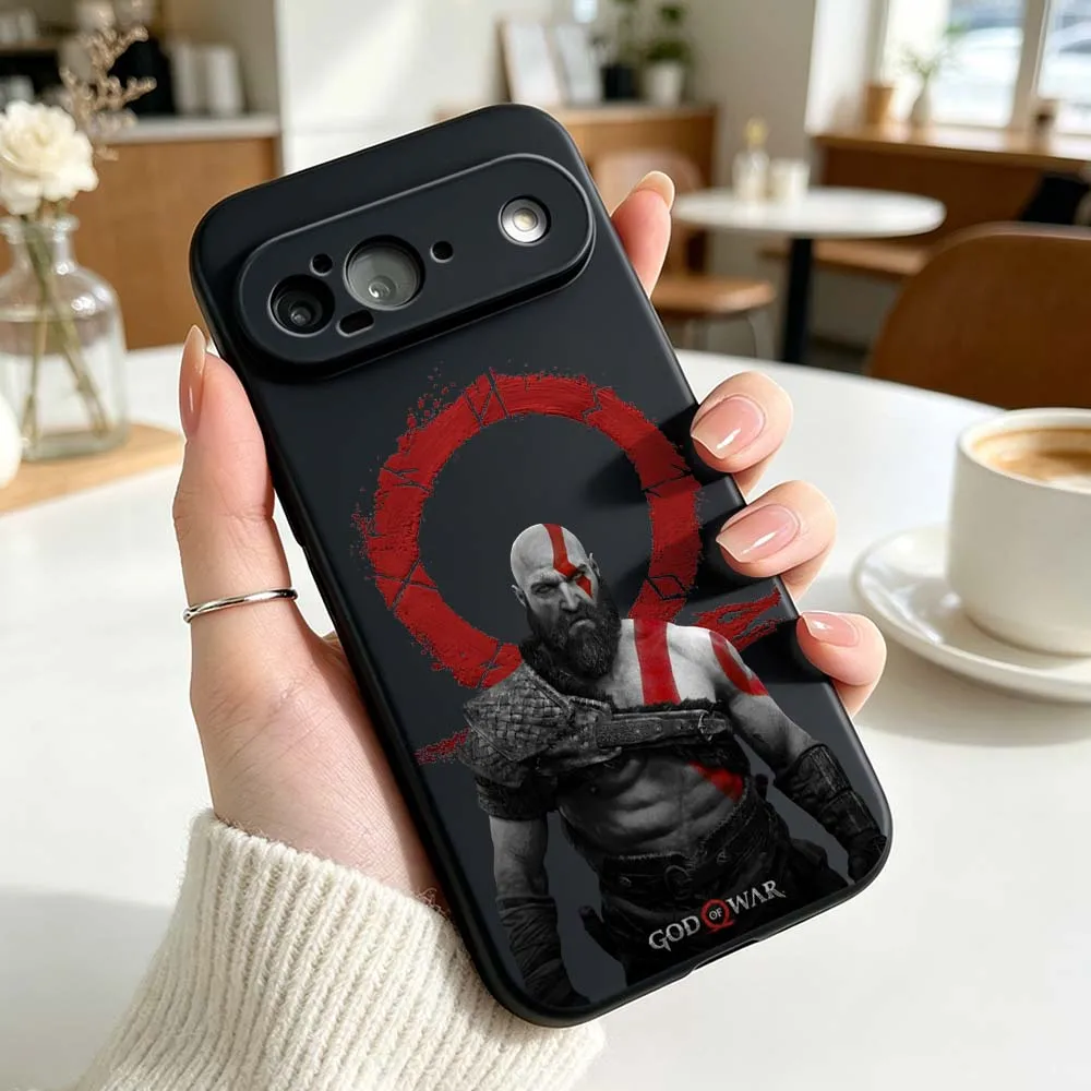 Anime G-God of War K-Kratos Silicone Cover For Google Pixel 6 6A 7 7A 8 8A 9 10 10A Pro XL 2024 5G Black Soft Phone Case view 2
