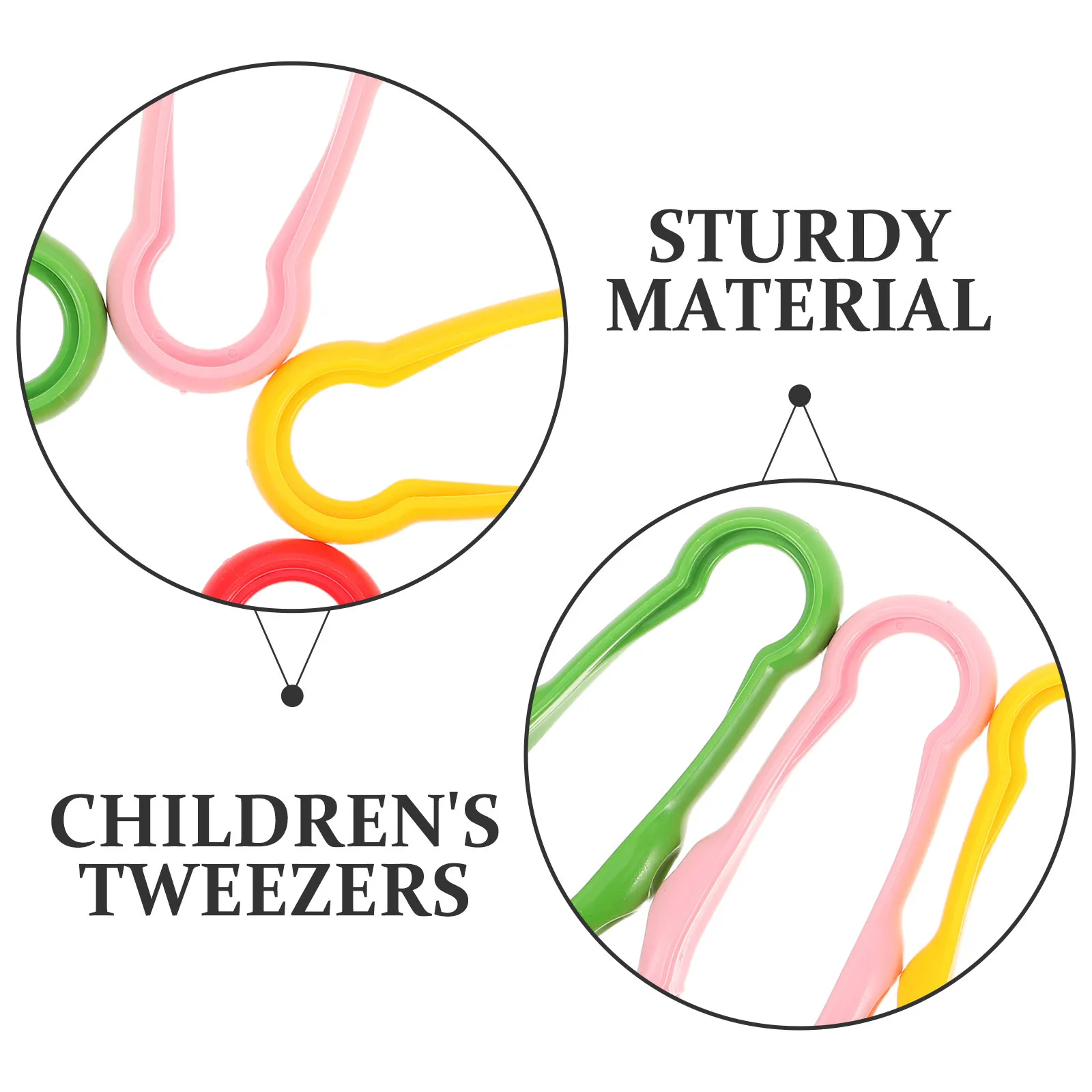 12 stuks kinderen plastic pincet veilige platte tip voor het plukken van stenen insecten zaden buiten educatief spelen kleuterschool gebruik