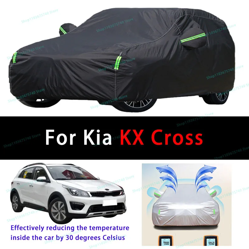 

For Kia KX Cross Summer Full Car Covers Outdoor Sun uv Protection Dust Cooling Protective Auto Protective Cover