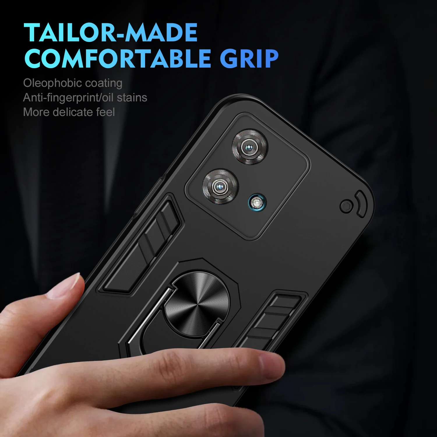 Magnetic Phone Holder Case for MOTOROLA Moto Edge 40 30 Pro Neo Fusion Cases Luxury Protect Bumper Back Cover view 5