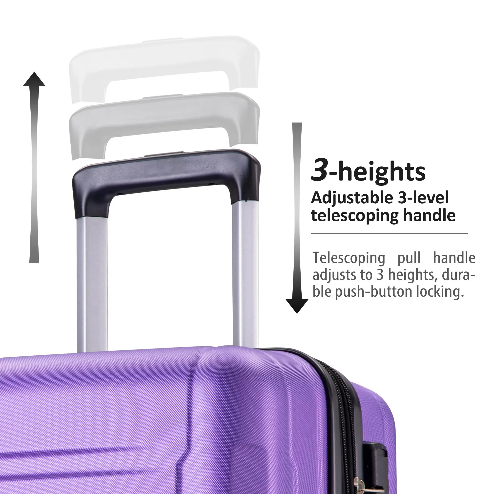 ZHUISHU Luggage Set Expanable Spinner Wheel 2 Piece ABS Lightweight Suitcase with TSA Lock 20" 28" Travel Bags Suitcase