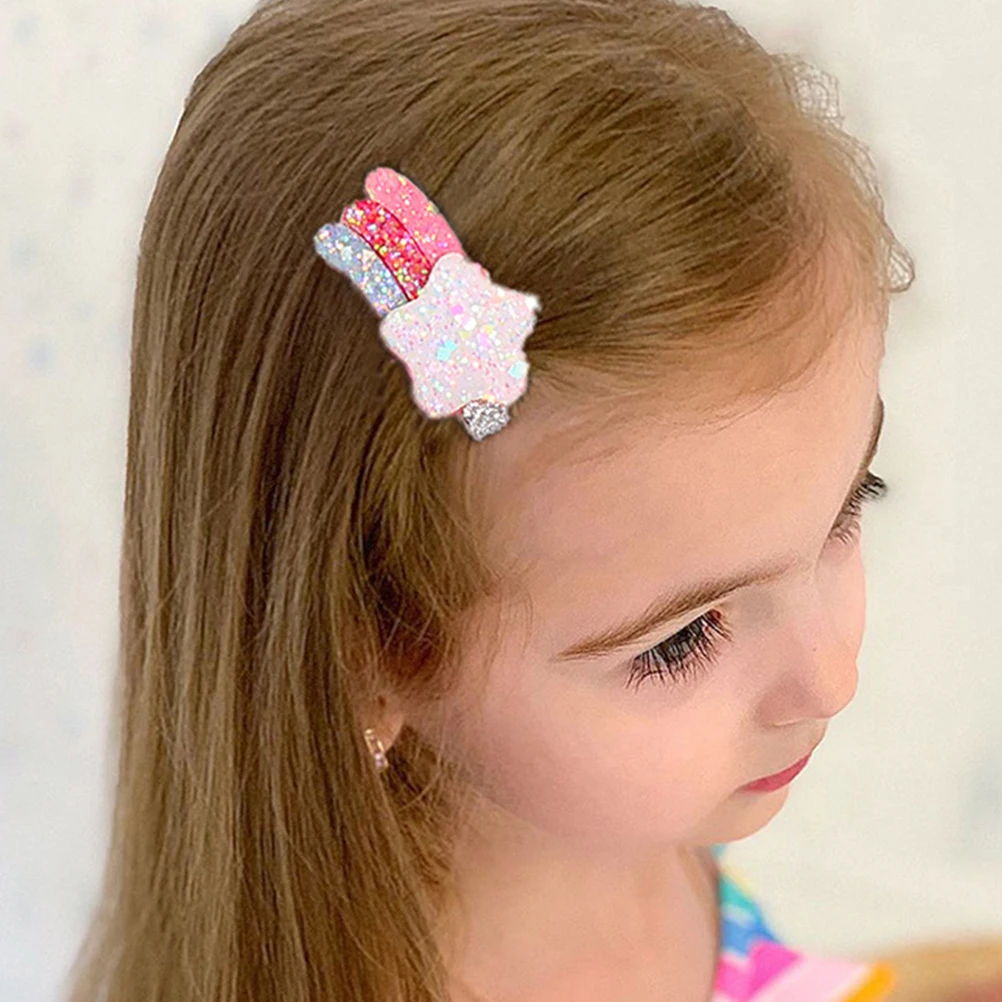 

4pcs Glitter Hair Clips Children Accessories Girls Women Hairpins Party Wedding Photos Daily Use Hair Accessories