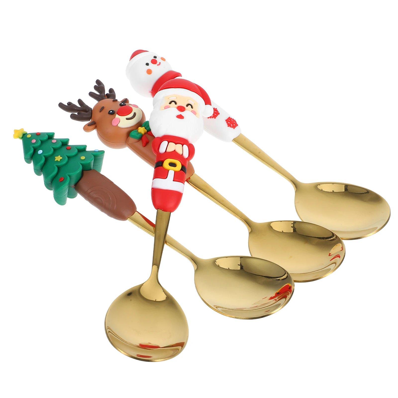 

4 Pcs Cartoon Dessert Spoon Coffee Stirrers Cute Tea Spoons Stainless Steel Chocolate for Man Creative Appetizer
