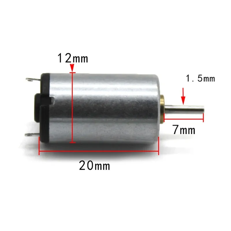 9500RPM High Speed Mute Motor 1.3-3V 1220 Mini DC Motor DIY Technology Small Production Accessories