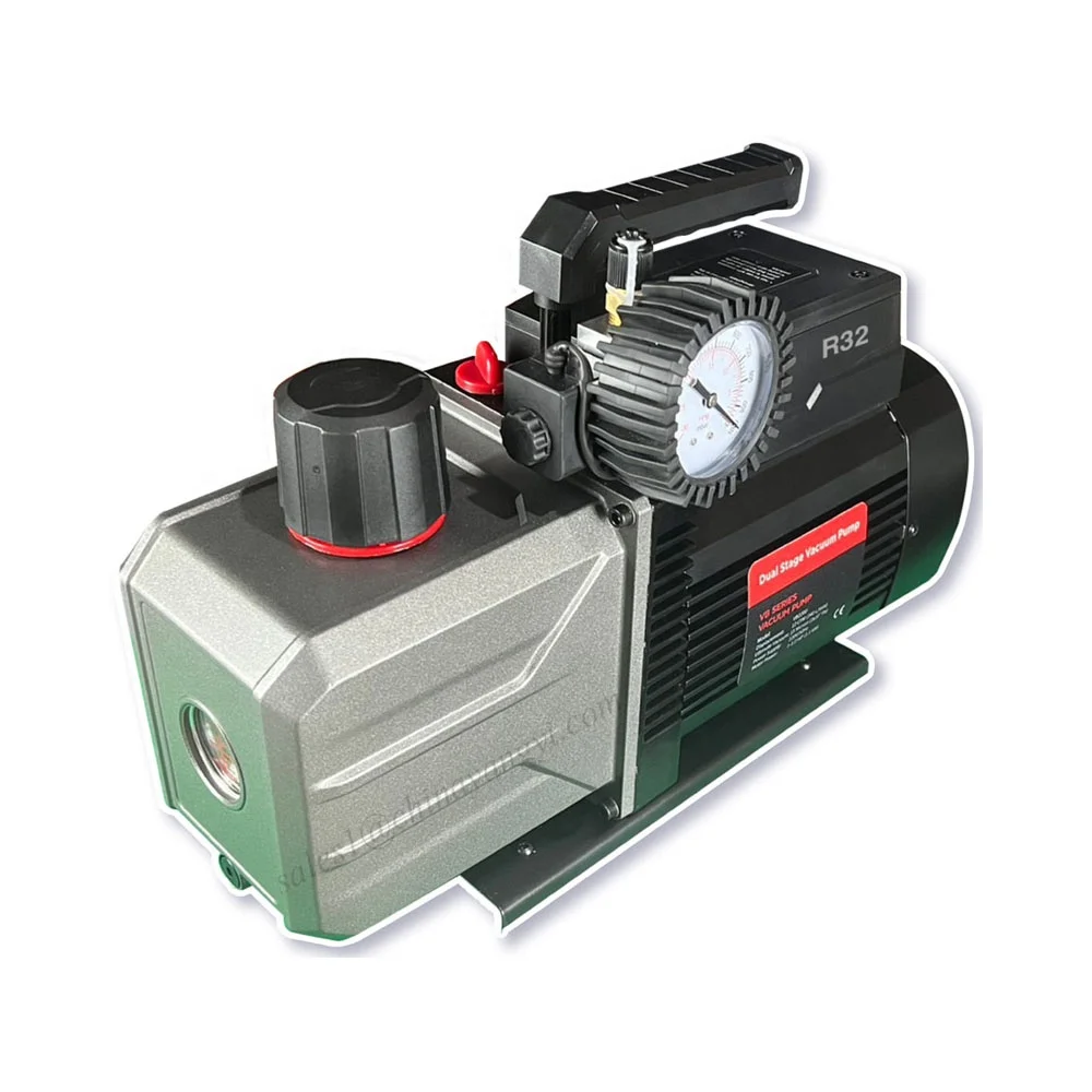 

R32 R410A Refrigerant Vacuum Pump Double Stage 12CFM with Vacuum Gauge and Solenoid Valve Integrated Body Vacuum Pump Equipment