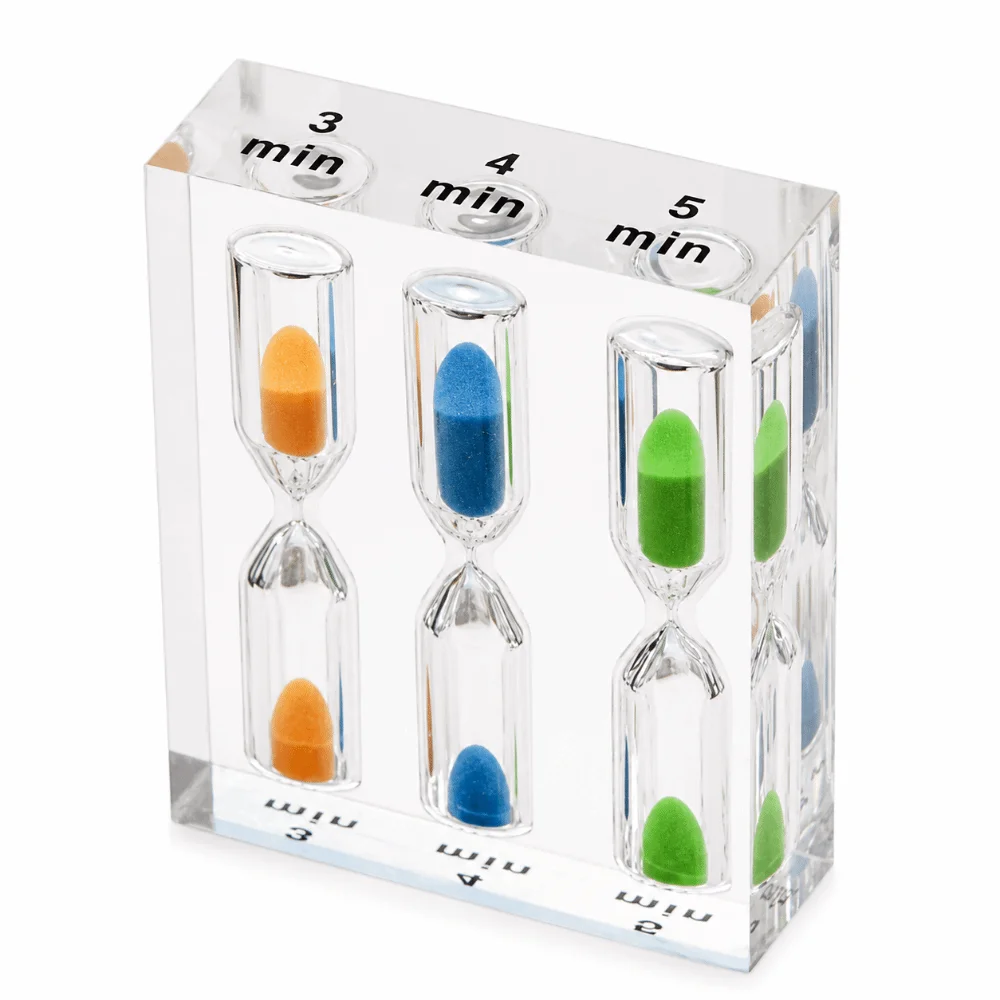 3 in 1 Acrylic Hourglass Timer Colorful Portable 1/2/3/4/5 Minutes Hourglass Creative Sandglass Sand Timer Clock Home Decoration