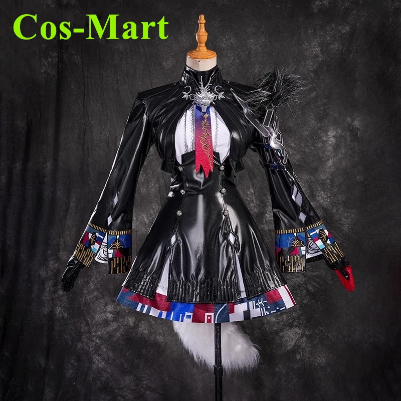 Cos-Mart Game Arknights Lappland Cosplay Costume Fashion Black Combat Uniform Unisex Halloween Party Role Play Clothing Women’s