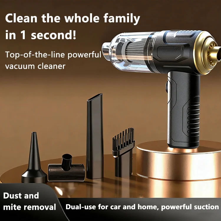 5-in-1 Portable Cordless Handheld Car Vacuum Cleaner Wet Dry High Power Rechargeable Home Cleaner with Strong Suction
