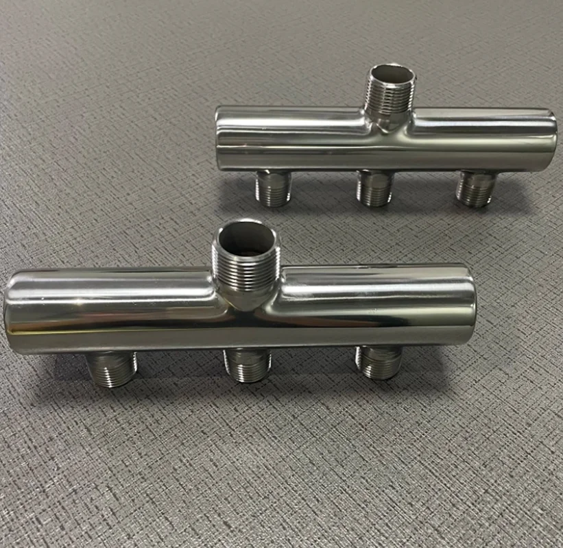 1Piece 304 Stainless Steel Pipe Irrigation Manifold 2-10 Ports