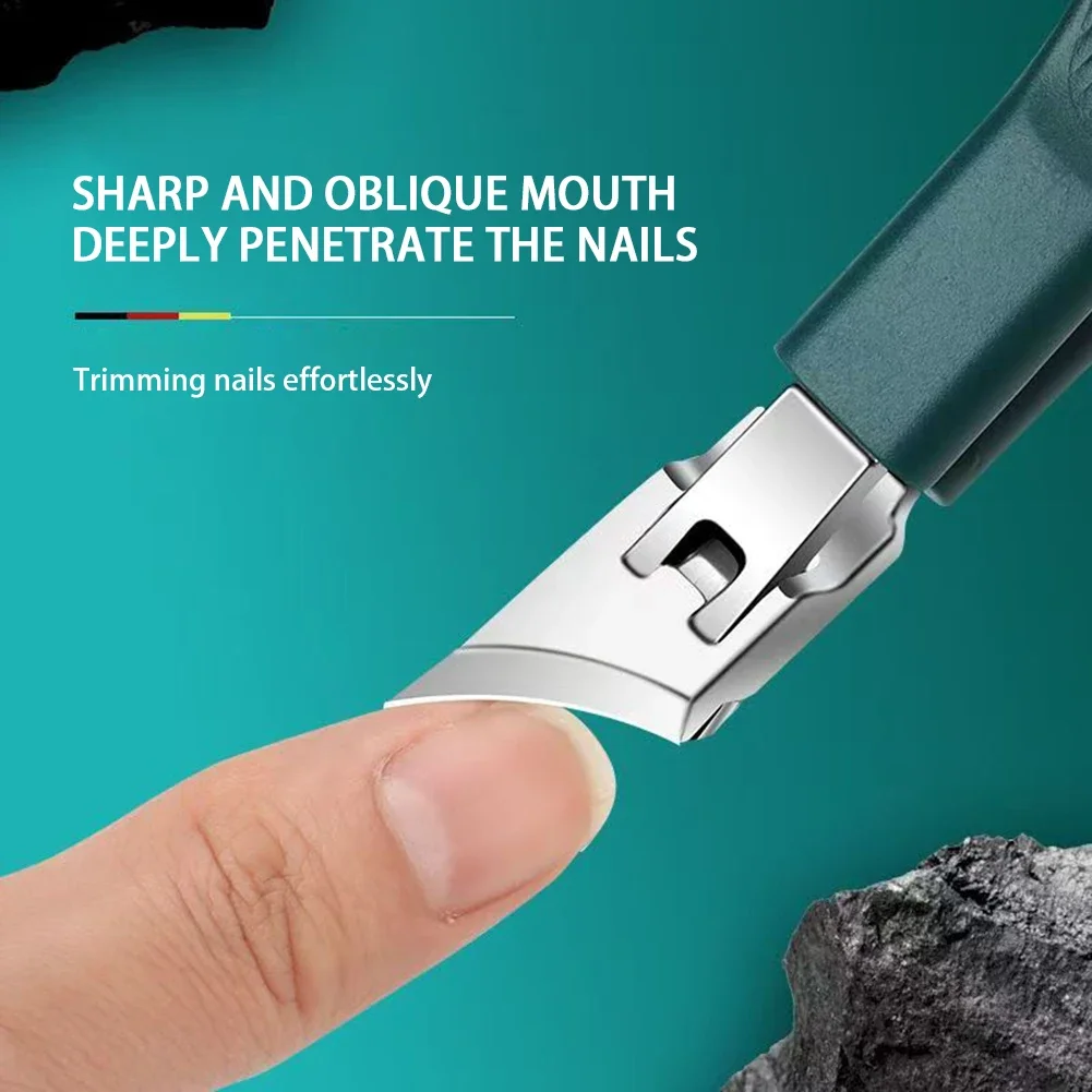 Tagliaunghie inclinate antispruzzo per unghie spesse e dure Tagliaunghie dedicate Set tagliaunghie portatile Strumento per manicure