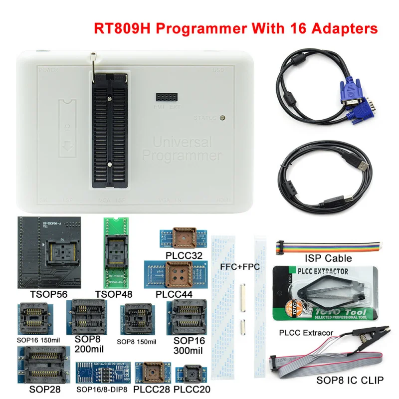 

Original RT809H EMMC-Nand FLASH Speed Universal Programmer