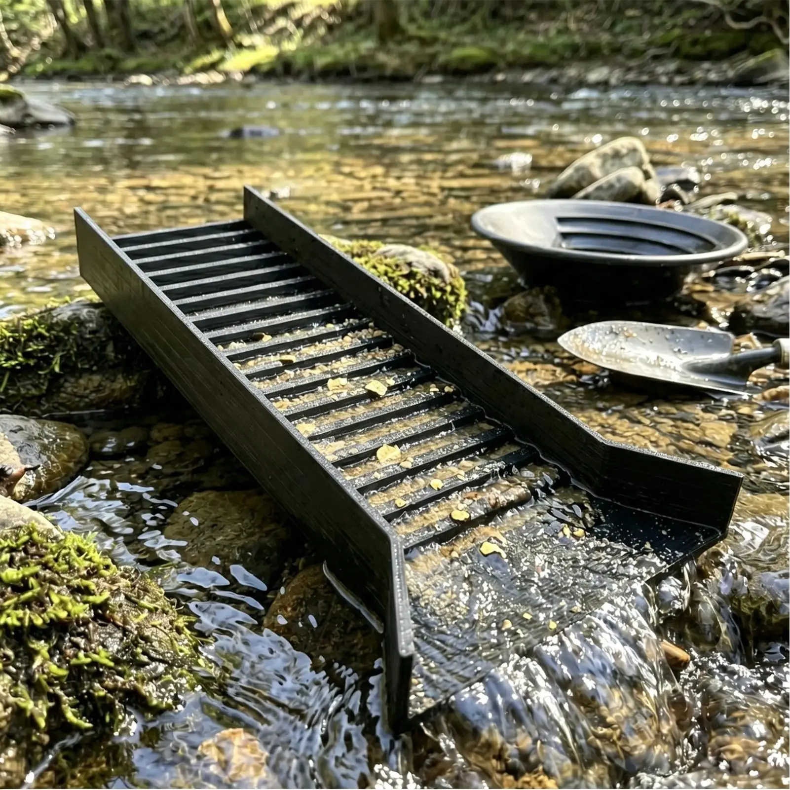 Gold Panning Sluice Box Portable Manual Mining Equipment Tool Gold Panning Equipment For Women Men Adults Beginner Hobbyists