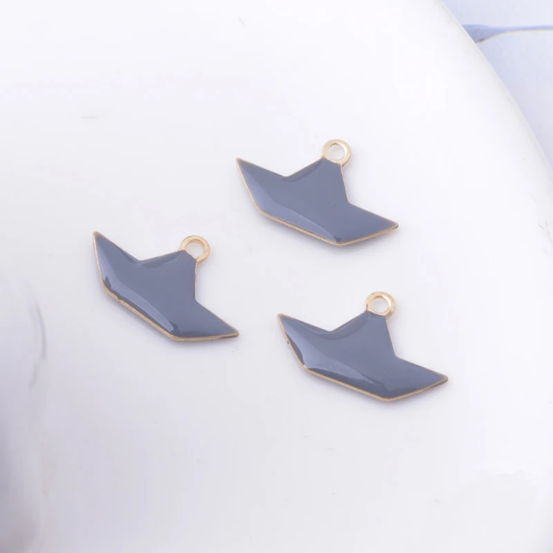 30 Stück 15*9mm Kupfer Beidseitig Emaillierte Boot-Anhänger Schiffsanhänger DIY Schmuckherstellung – Detail 7