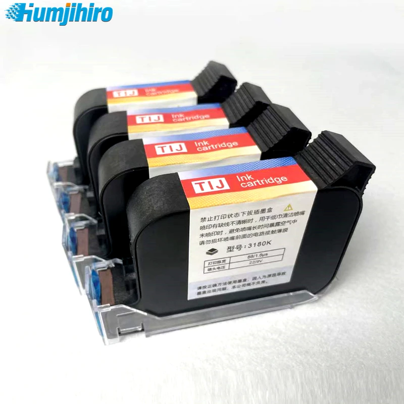 HUMJIHIRO 3180K Quick-drying Solvent Ink Cartridge  Print Height 12.7mm Multicolor Handheld Inkjet Printer Ink Cartridge