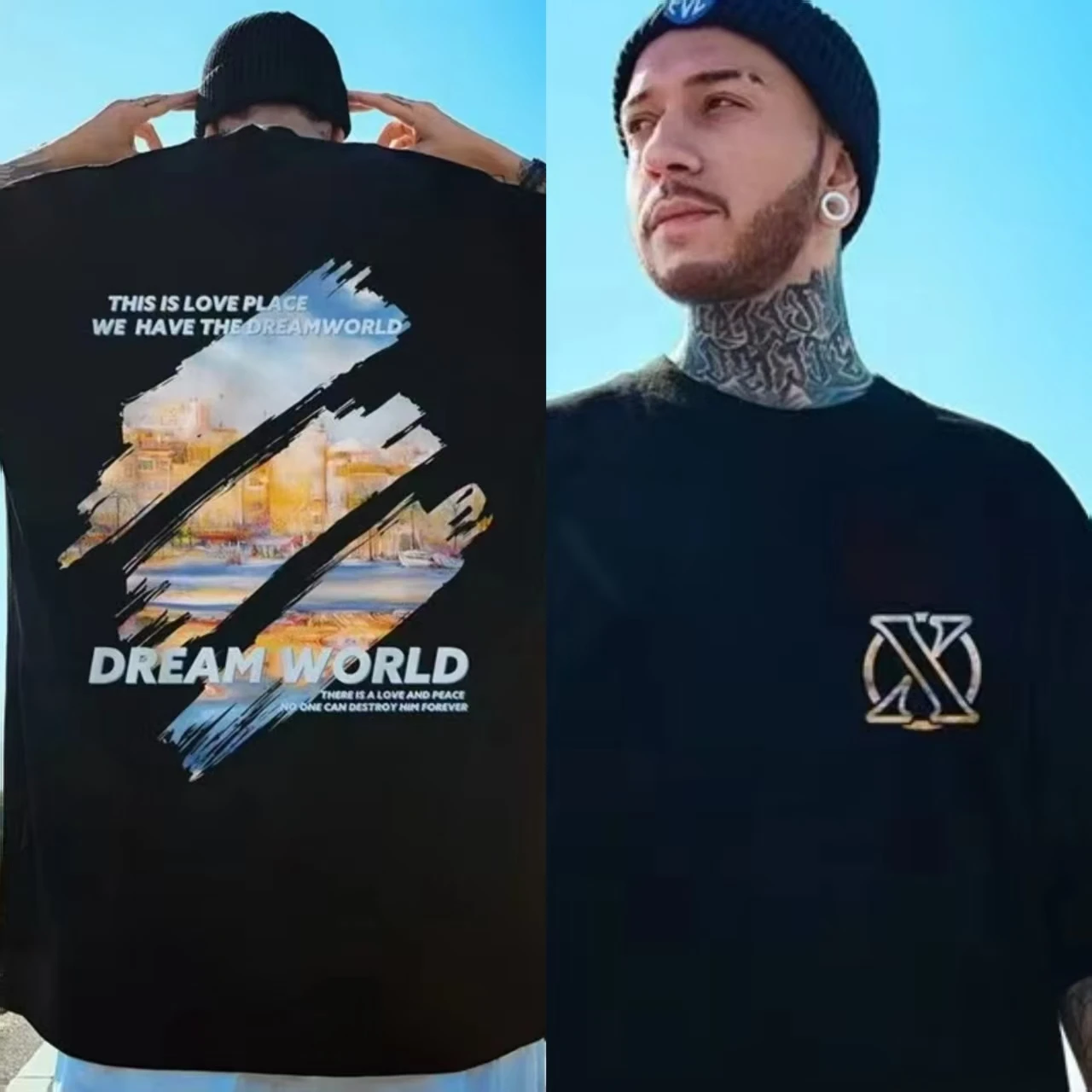 T-Shirt Dream World Landscape Graphic 2026 New Unisex His and Hers Retro Style Streetwear Casual Scenery Art Vintage Travel