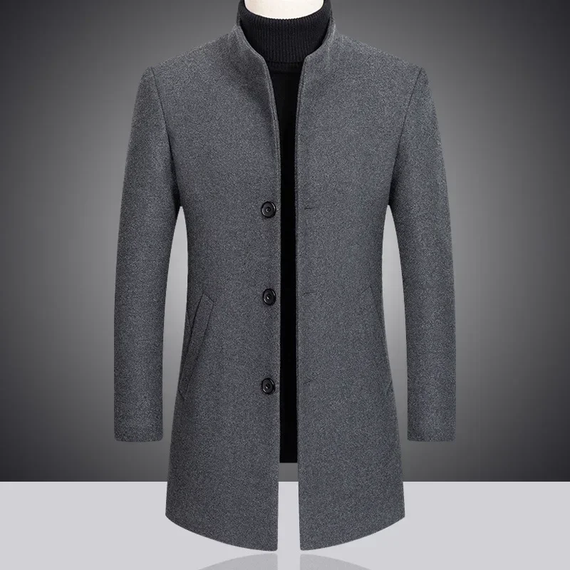 

Foreign Trade Korean Version Coat Men's Autumn and Winter Thickened Mid Length Winter Coat