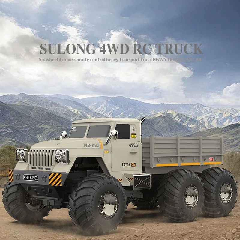 Nuevo camión de Control remoto militar de seis ruedas de simulación, juguete de modelo de transporte pesado para escalada todoterreno con tracción en las cuatro ruedas