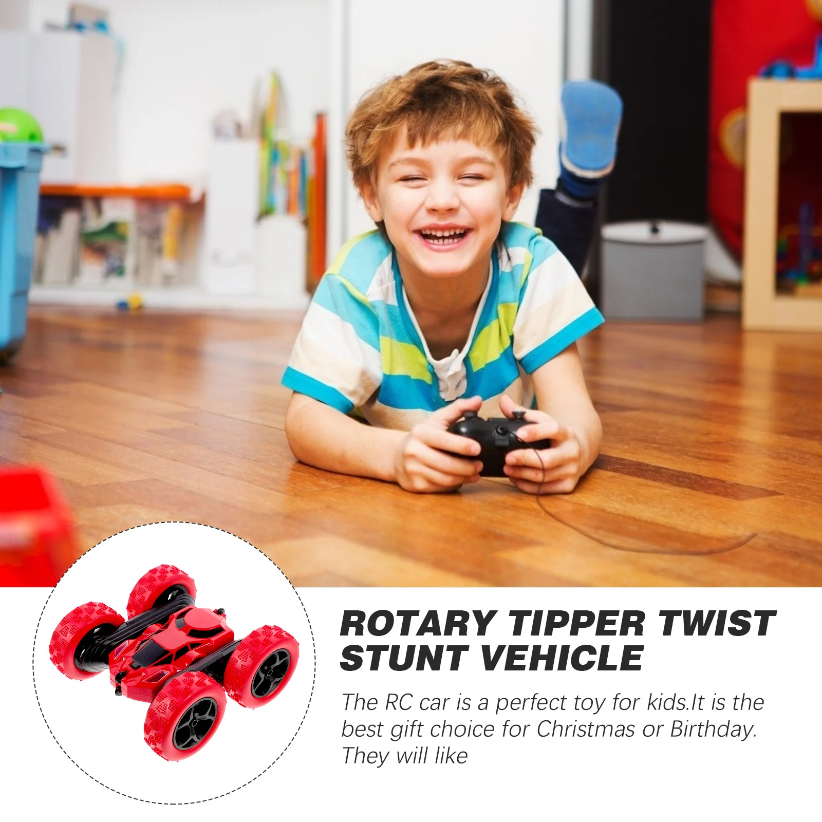 Double-Sided Stunt Car 360° Flips Rotating Off- Vehicle For Kids Electric Car Strong Grip Tires Outdoor Indoor