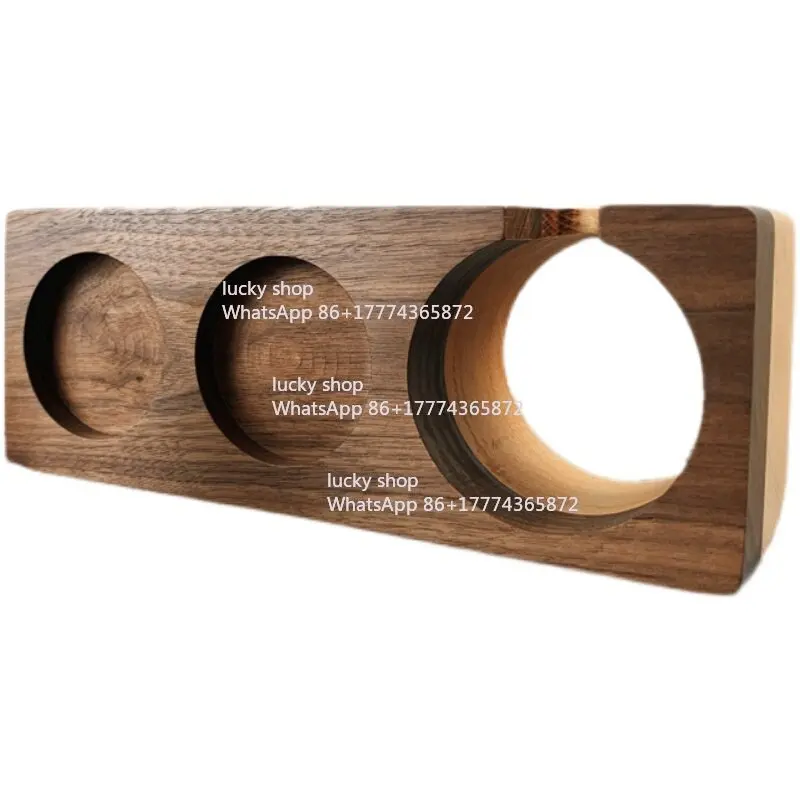 

Parquet Coffee Machine Handle Cloth Press Foundation Make-up Solid Wood Press Powder Cushion Walnut