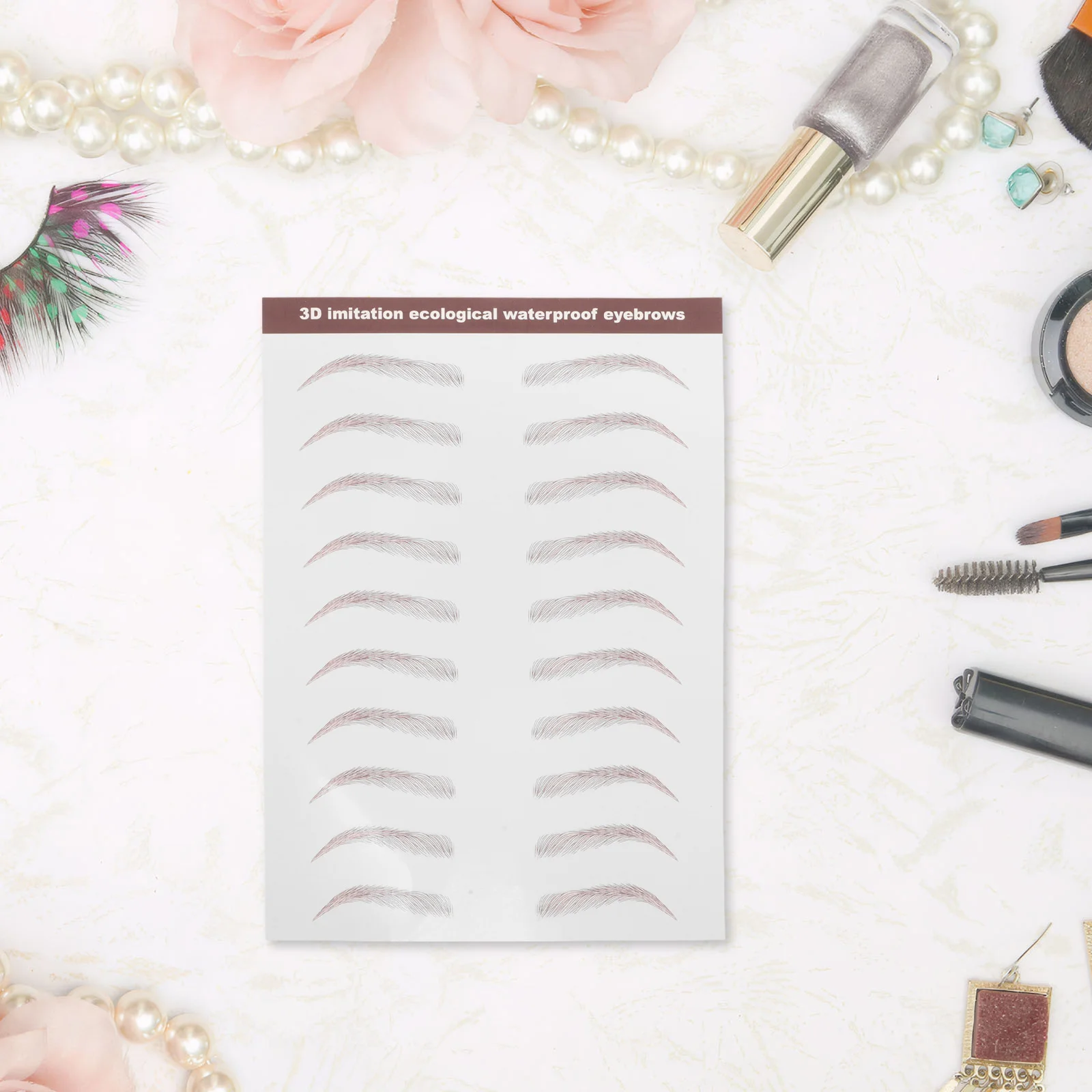 

3 Sheets Simulated Eyebrow Patch Shaping Stickers Temporary Waterproof Eyebrows