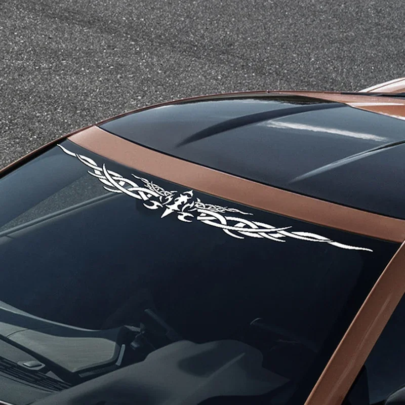 Image of Engelsflügel Totem Autoaufkleber, Linienstickerei, modisches Vinyl, Außendekoration, Zubehör, große Aufkleber für Auto, wasserdicht
