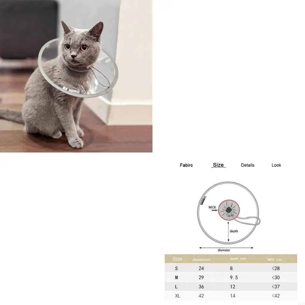 

X4YE Dog Cone Collar After Surgeries Multiple Size After Surgeries Soft Collar