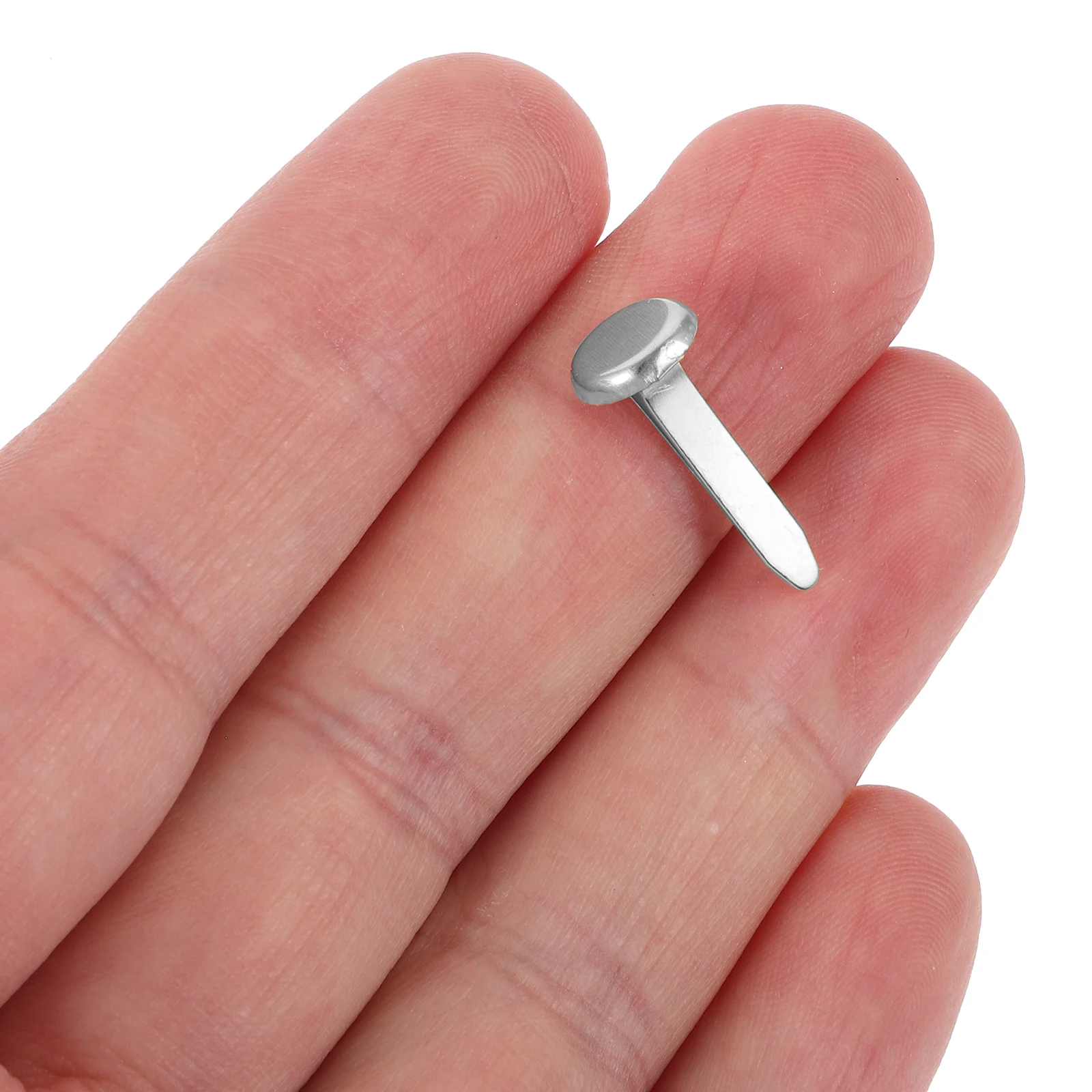 

50pcs Double Nails Fasteners Mini Metal Round Head for Crafts Scrapbooking Decorative Child DIY Projects Little