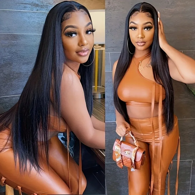 

Glueless Wig 220 Density 13x4 HD Lace Front Wig Pre Plucked Pre Cut Lace Frontal Wigs No Glue No Gel Quick For Women 8-40 INCH