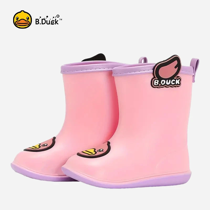 B.Duck Kids Rain Boots for Boys Girls Waterproof Toddler Cartoon Garden Boots