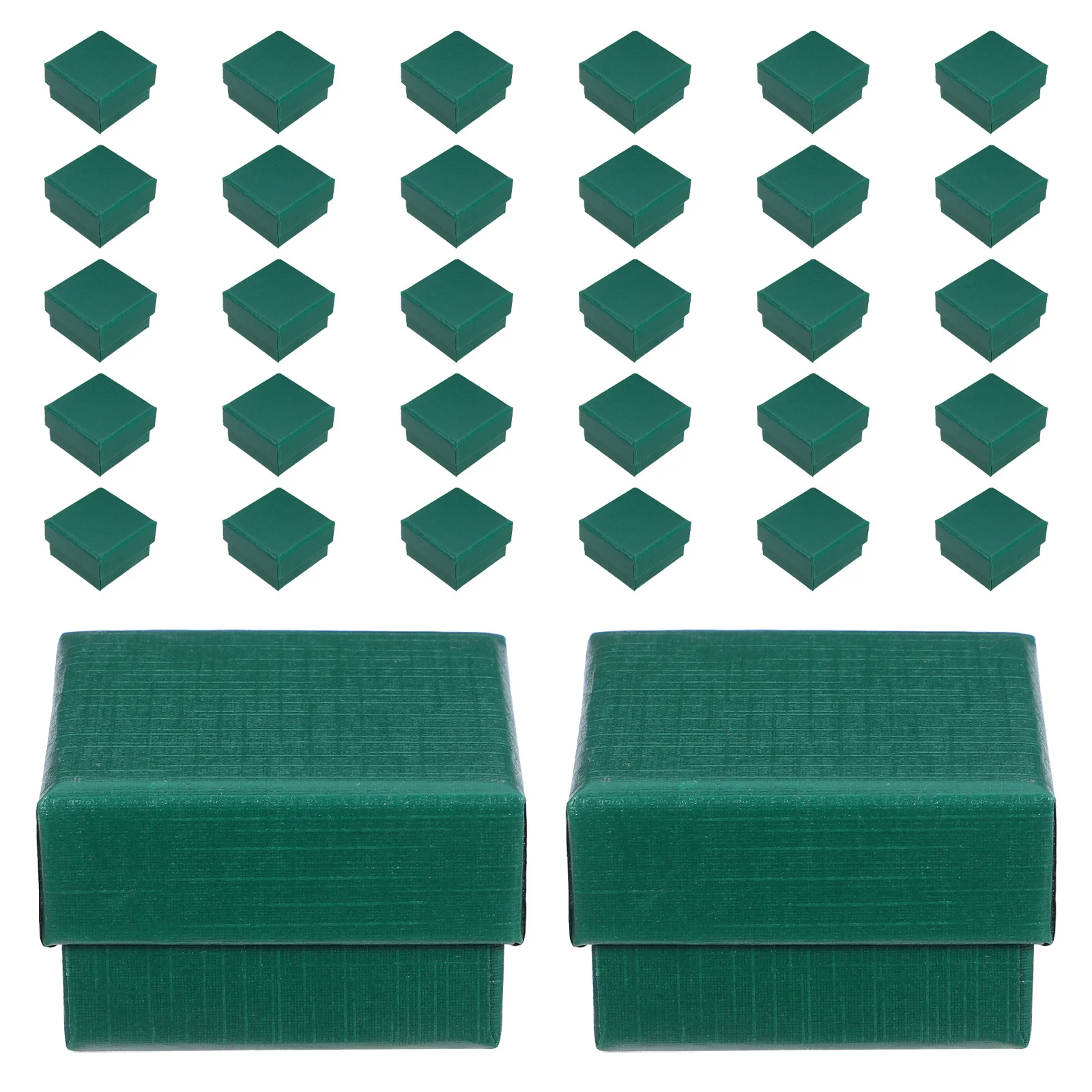 

32Pcs Mini Jewelry Boxes Green Small Travel Organizer Necklace Ring Earring Bracelet Gift Storage Case Jewelry Boxes Bulk