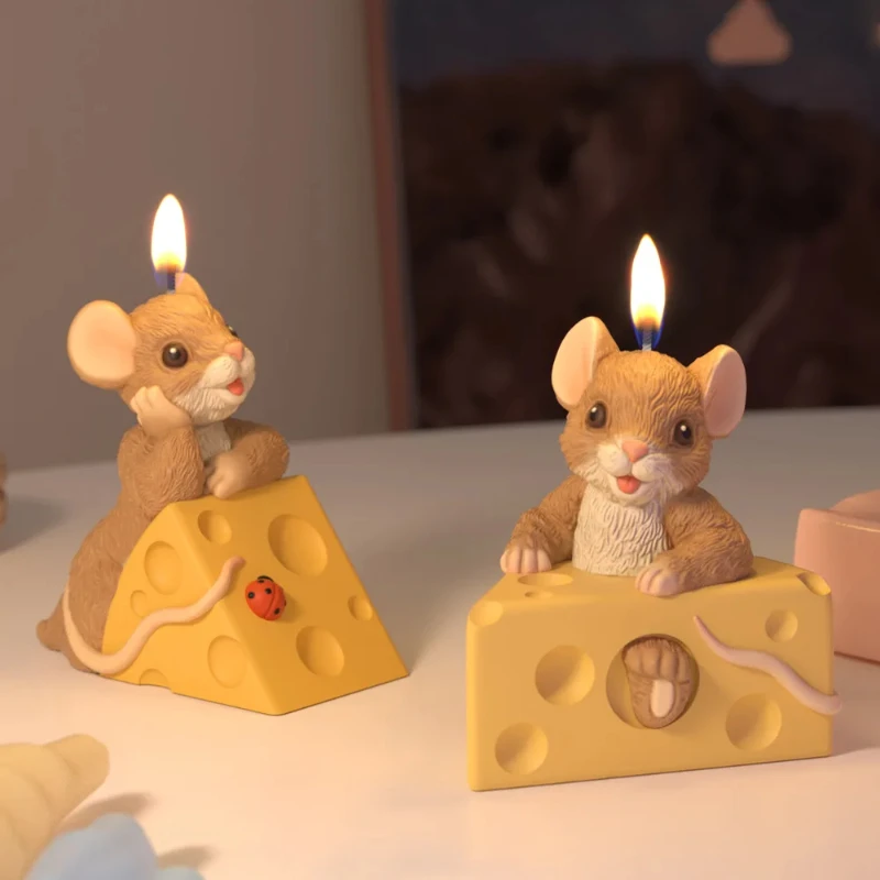 

3D мышь, сыр, ароматерапевтическая свеча, силиконовая форма, сделай сам, ручная работа, романтический ароматный день Святого Валентина, вечерние, домашний декор, подарок на день рождения