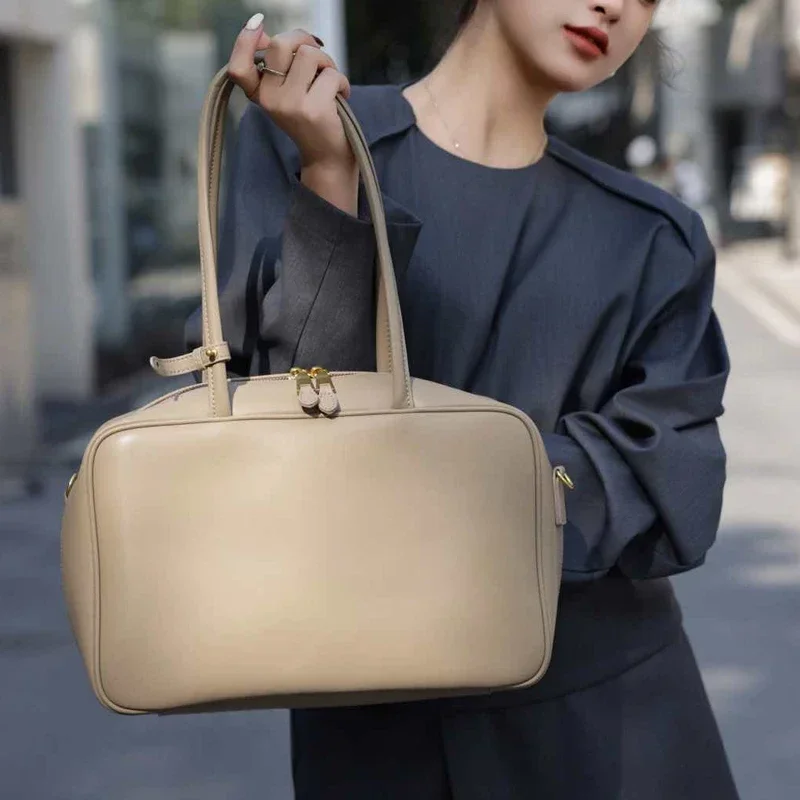 

Cowhide Women Shoudler Coffe Bags Luxury Desiger Brand Leather Ladies Crossbody Large Brown Bag Female Apricot Handbags Black