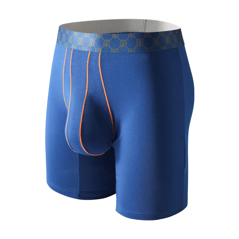 

Мужское нижнее белье, мягкие шорты-боксеры из бамбукового волокна, дышащие U-образные выпуклые сумки, длинные трусы, мужские плавки Cueca L-XXL