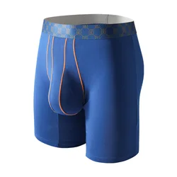 Mens Underwear Soft Bamboo Fiber Boxer Shorts Hombre Breathable U Convex Pouch Panites Long Underpant Male Trunks Cueca L-XXL