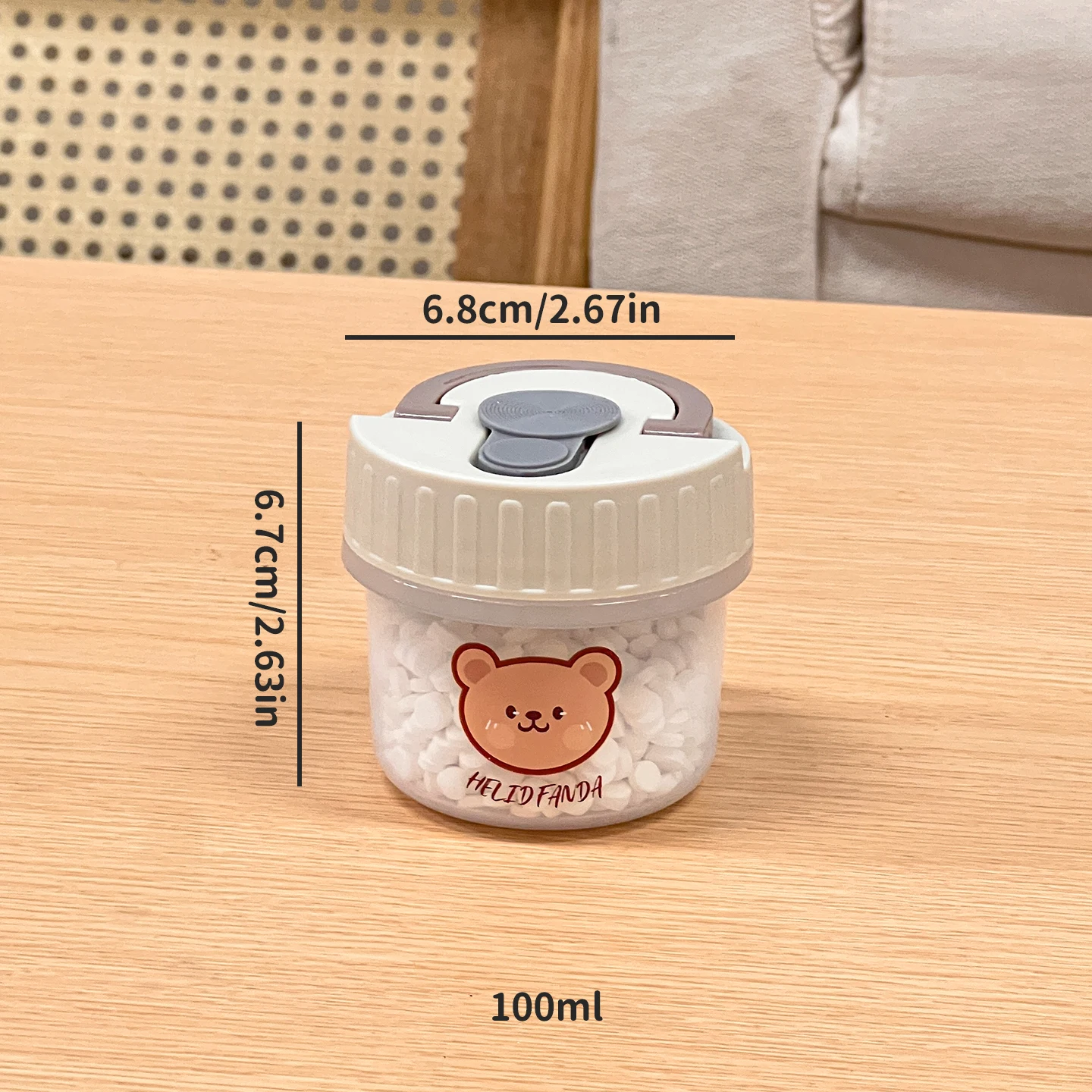 100ml Kleine Voedsel Opbergdoos Vochtbestendige Gedroogd Fruit Snack Verzegelde Pot Herbruikbare Koelkast Fruit Vers Houden Doos Voedsel container