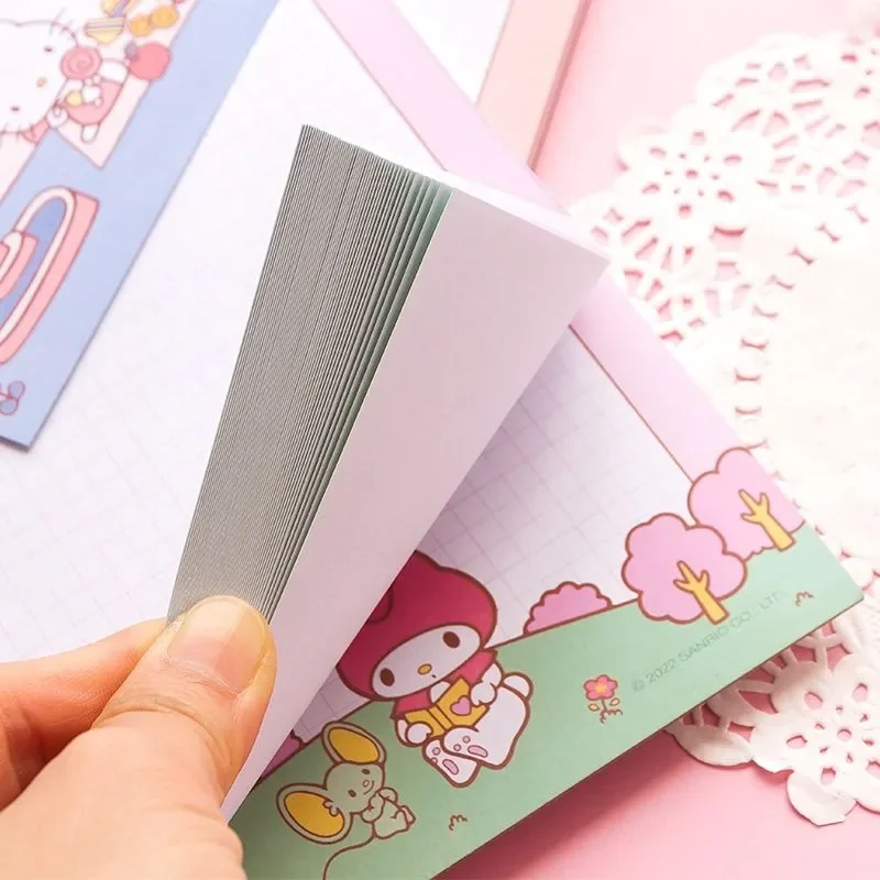 Sanrio Kawaii Hello Kitty Book Cinnamoroll Kuromi Mijn Melodie Cartoon Schattig B5 50 Pagina \'S Raster Notitieblok Student Ins Anime Briefpapier