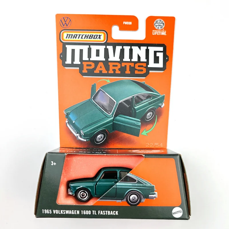 2024 FWD28 Matchbox Cars 1965 Volkswagen 1600 TL Fastback 1/64 Metal Die-cast Collection Model Toy Vehicles