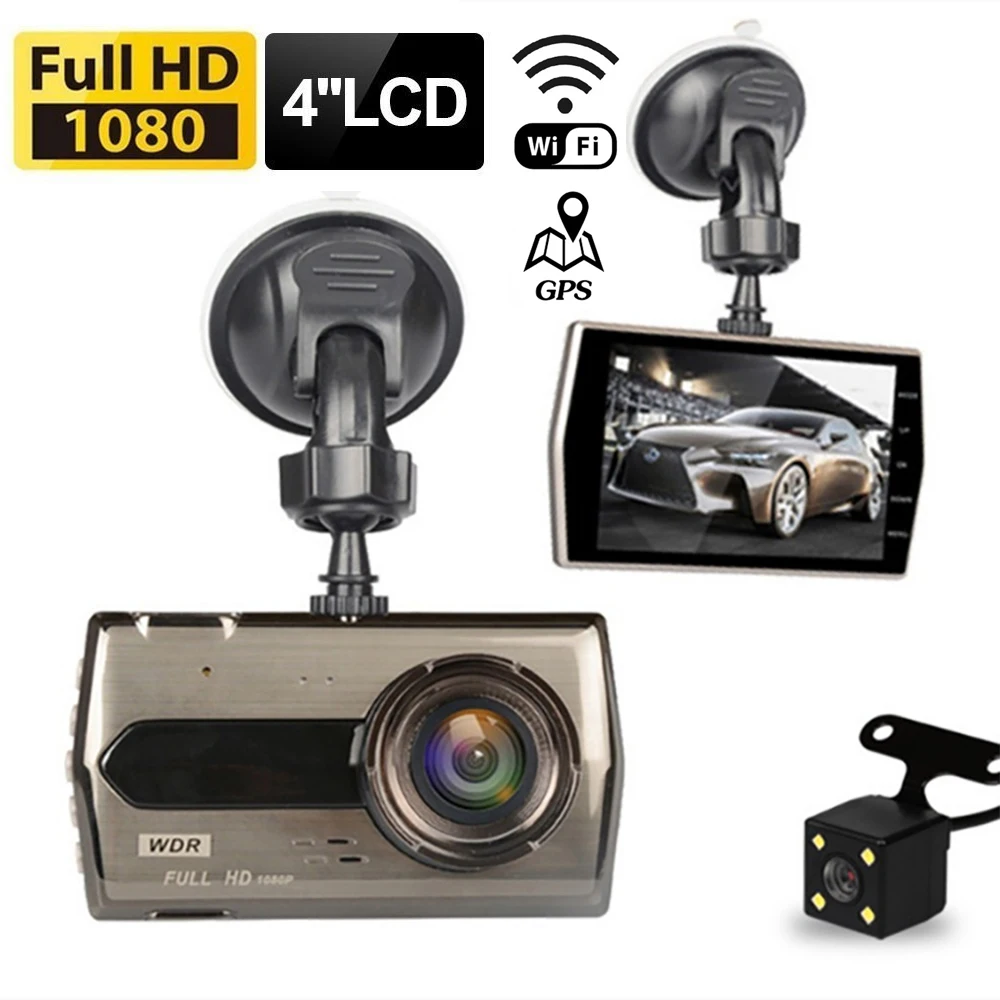 Car DVR WiFi Full HD 1080P Dash Cam Rear View Car Camera Drive Video Recorder Auto Dashcam Vehicle Black Box GPS Car Accessories