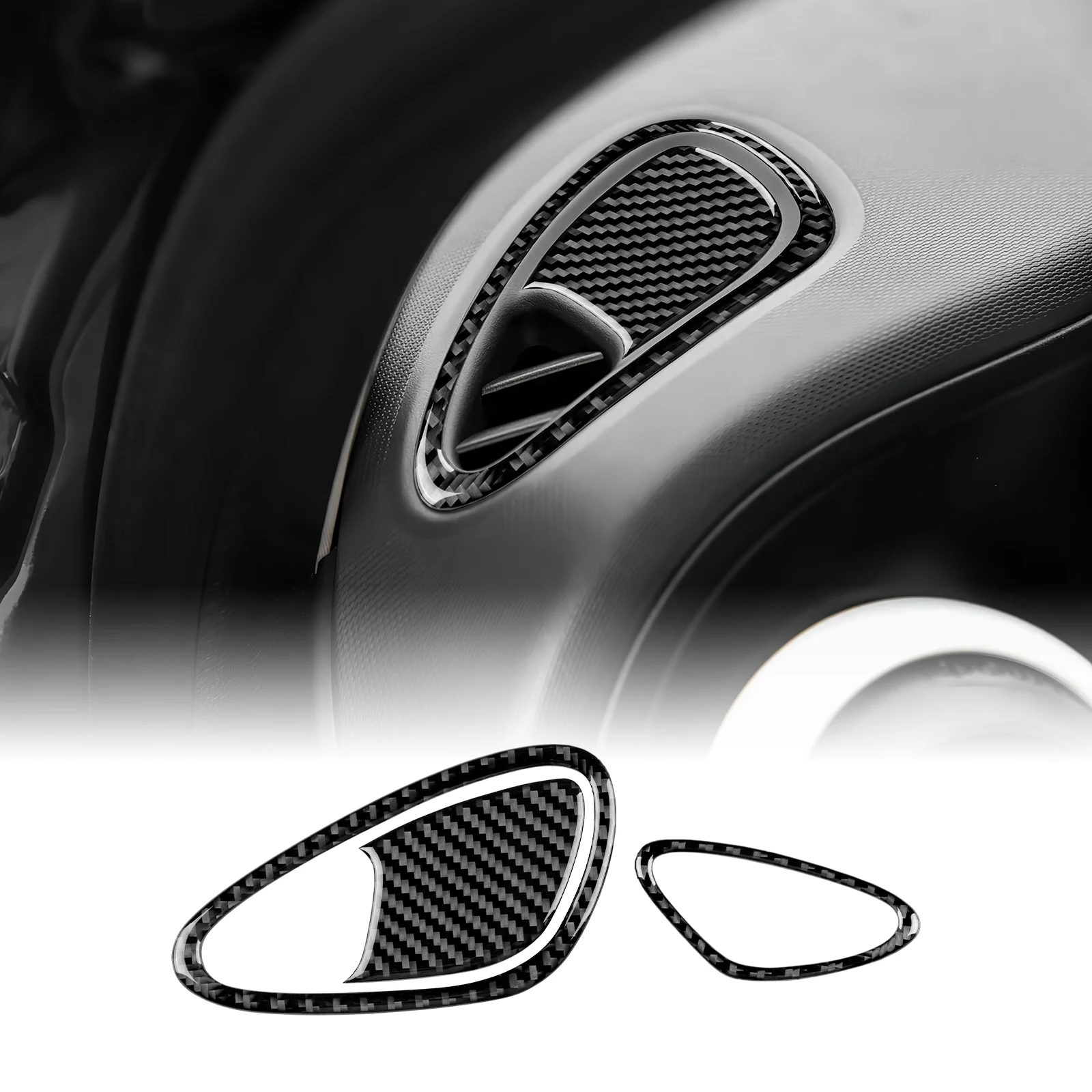 

Real Soft Carbon Fiber For Mercedes Benz Smart 453 Fortwo/Forfour 2016 2017 2018 2019 Car Dashboard Sides Air Outlet Stickers