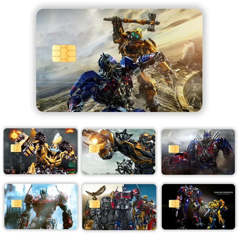 TAKARA TOMY Cartoon Optimus Prime Transformers Handsome Cool Card Credit Chip Creativity Waterproof Stickers Stickers Big and S