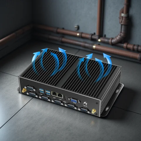Mini Industrial PC Fanless Dual LAN 6*COM 4G LTE Core i5 4200U i7 4500U J1900 HD WiFi 6*RS232 RS485 Windows 11 Linux Computer